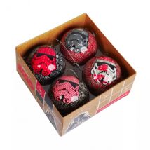 Cadeaudoos van 4 kerstballen (D75 mm) Disney Star Wars Rood