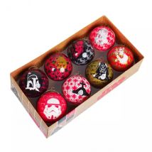8er Set Weihnachtskugeln (D60 mm) DIsney Star Wars Rot in Geschenkbox