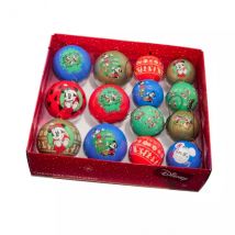 Coffret de 14 boules de Noël (D75 mm) Disney Mix Mickey Multicolore