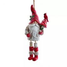 Lutin de Noël à suspendre (H13 cm) Oswald Rouge