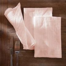 3er Set Musselin-Servietten (40 x 40 cm) Gaïa Puderrosa