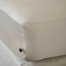 Hoeslaken Bamboe satijn (160 x 200 cm) Salomé Beige