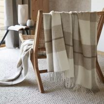 Plaid laine naturelle (140 x 200 cm) Marius Beige