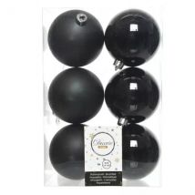 Set van 6 kerstballen (D80 mm) Alpine Zwart