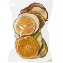 Getrocknete Orangenscheiben im Beutel Naturfarben