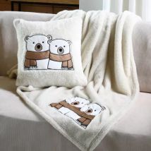 Plaid de Noël (150 cm) Douillet Ecru