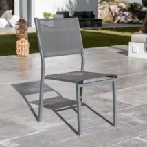 Chaise de jardin aluminium empilable Murano Gris ardoise