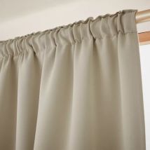 Rideau obscurcissant galon fronceur (140 x 260 cm) Dark Taupe