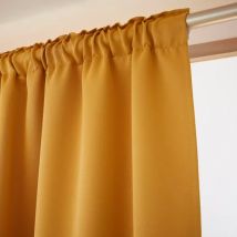 Rideau obscurcissant galon fronceur (140 x 260 cm) Dark Jaune moutarde