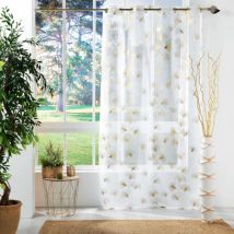 Vitrage (140 x 240 cm) Ginkgold Goudkleurig