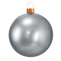 Grande boule de Noël gonflable (D45 cm) Argent