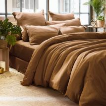 Housse de couette gaze de coton (260 x 240 cm) Gaïa Camel