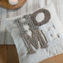 Quadratisches Kissen aus Baumwolle (45 x 45 cm) Joanny Beige