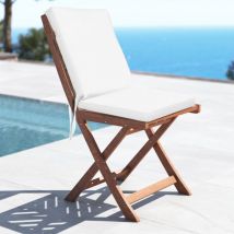 Galette de chaise extérieure avec dossier (90 x 40 cm) Mambo Ecru