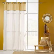Rideau oeillets (140 x 240 cm) Janara Jaune ocre
