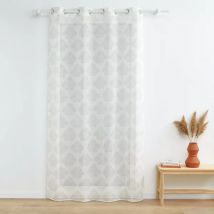 Vitrage geweven (140 x 280 cm) Levita Wit