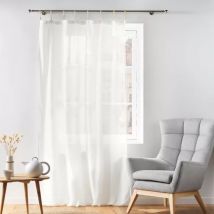 Voilage à passants coton (140 x 240 cm) Belani Blanc