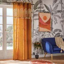 Rideau coton (140 x 260 cm) Soleya Jaune moutarde