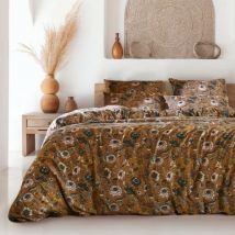 Housse de couette gaze de coton (260 x 240 cm) Daphné Camel