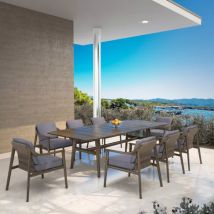 Gartentisch aus Teakholz 8 Pers. (260 x 100 cm) Cap Ferrat - Dunkelbraun
