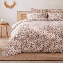 Housse de couette gaze de coton (260 x 240) Constance Beige pampa