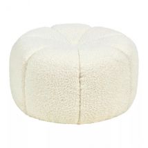 Krukje bouclette (D40 x H22 cm) Wit