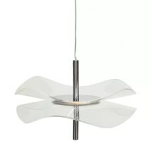 Suspension aluminium moderne LED (D20 cm) Stellar Transparent