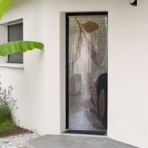 Rideau de porte bambou (90 x 200 cm) Abstraction Beige