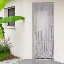 Vliegengordijn met pompons (90 x 220 cm) Dona Wit