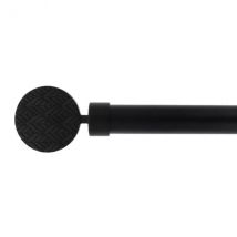 Verlengbare Gordijnroede Kit (L210 - L380 cm/ D28 mm) Ontario Zwart mat