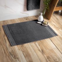 Alfombra de baño de algodón orgánico (70 cm) Méline Gris naranja