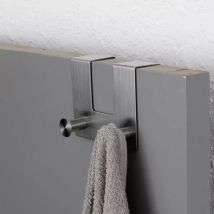 Türhaken rostfreier Edelstahl 2 Haken (H10 cm) Silber
