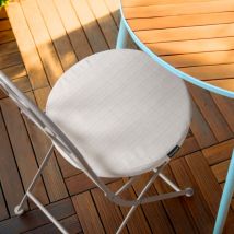 Coussin de chaise extérieur rond (40 cm) Sunset Ecru
