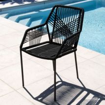 Fauteuil de jardin empilable Seville - Noir