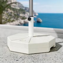 Pied de parasol universel à remplir 28L Blanc