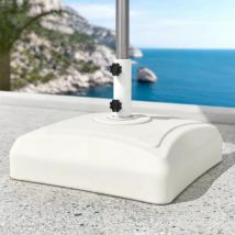 Pied de parasol carré universel à remplir 32L Blanc