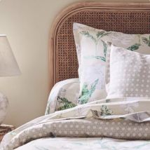 Taie de traversin satin de coton (L200 cm) Voyage Verte