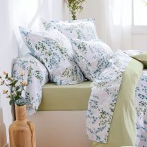Taie de traversin satin de coton (L200 cm) Angèle Vert tilleul