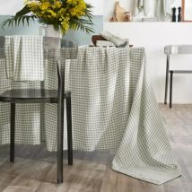 Rechteckige Musselin-Tischdecke (150 x 350 cm) Vickie Eukalyptusgrün