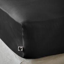 Drap housse satin de bambou (180 x 200 cm) Salomé Noir