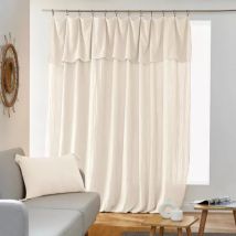 Höhenverstellbarer Musselin-Vorhang (280 x max 300 cm) Gaïa Beige
