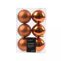 Set van 6 kerstballen (D80 mm) Alpine Pompoen