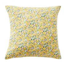 Taie d'oreiller carrée gaze de coton (60 x 60 cm) Abigaël Jaune