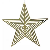 Stella di Natale da appendere in metallo (D10 cm) Santa Luce Oro