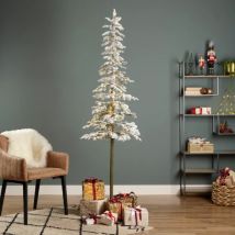 Kunstkerstboom 250 LED H240 cm Sierra besneeuwd groen