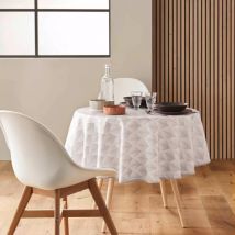 Runde fleckenabweisende Tischdecke (180 cm) Kalini Beige