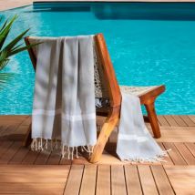 Fouta coton recyclé (100 x 200 cm) Selma Grise