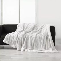 Plaid fausse fourrure (180 x 220 cm) Alaska Ecru