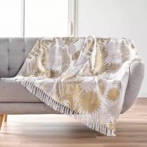 Katoenen plaid (125 x 150 cm) Melisse Goud