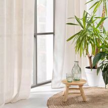 Vorhang mit Ösen in Woll-Effekt (140 x 280 cm) Loulaine Beige